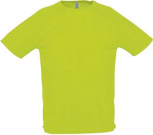 SOL'S 11939 - SPORTY T Shirt Com Manga Raglã Verde Fluo