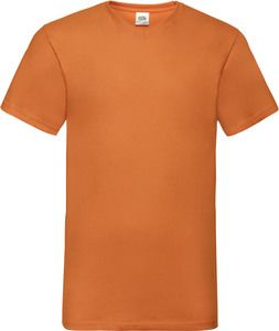 Fruit of the Loom SC22V - T-Shirt Homem Valueweight Gola V Laranja