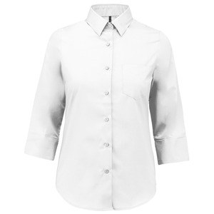 Kariban K558 - Camisa de senhora manga 3/4 Branco