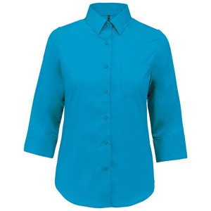 Kariban K558 - Camisa de senhora manga 3/4 Bright Turquoise