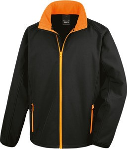 Result R231M - CASACO SOFTSHELL 1CPRINTABLE 1D Black / Orange