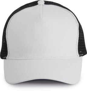 K-up KP137 - BONÉ TRUCKER - 5 PAINÉIS Branco / Preto