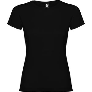 Roly CA6627 - JAMAICA T-shirt feminina cintada com gola redonda dupla em ponto canelado 1x1