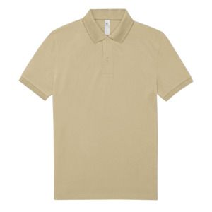 B&C BCID1 - Camisa polo masculina de manga curta Areia