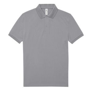 B&C BCID1 - Camisa polo masculina de manga curta Cinzento matizado