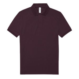 B&C BCID1 - Camisa polo masculina de manga curta Wine