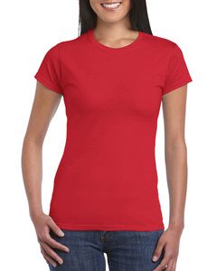 Gildan GN641 - Camiseta feminina de manga curta Softstyle Vermelho
