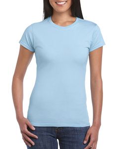 Gildan GN641 - Camiseta feminina de manga curta Softstyle Light Blue