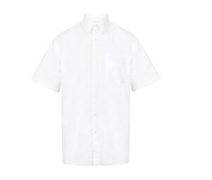 Henbury HY515 - Camisa Oxford De Manga Curta Branco