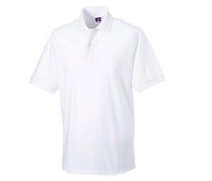 Russell JZ599 - Camisa polo masculina de manga curta Branco