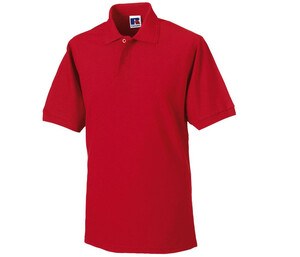 Russell JZ599 - Camisa polo masculina de manga curta Classic Red
