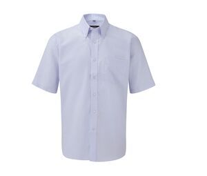 Russell Collection JZ933 - Camisa De Homem Manga Curta - Easy Care Oxford Oxford Blue