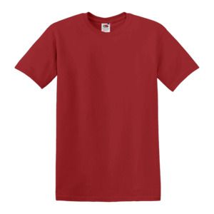 Fruit of the Loom SC220 - Camiseta masculina de gola redonda Vermelho