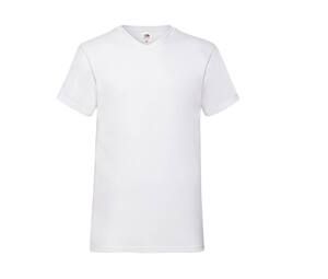 Fruit of the Loom SC234 - Camiseta masculina Valueweight com decote em V Branco