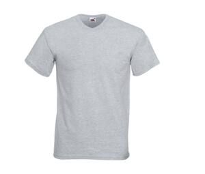 Fruit of the Loom SC234 - Camiseta masculina Valueweight com decote em V Cinzento matizado