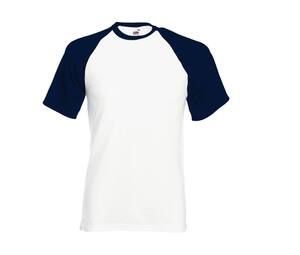Fruit of the Loom SC237 - Camiseta de beisebol White/Deep navy
