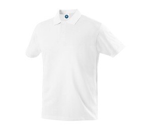 Starworld SW160 - Camisa polo masculina 100% de algodão orgânico Branco