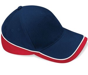 Beechfield BF171 - Teamwear Competition Cap French Navy/Classic Red/White