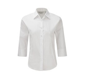 Russell Collection JZ46F - Camisa De Senhora Com Mangas De 3/4