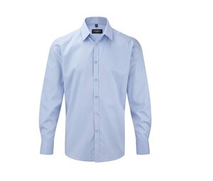 Russell Collection JZ962 - Camisa De Homem De Manga Comprida - Herringbone