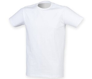 Skinnifit SF121 - Camiseta de algodão alongada masculina Branco