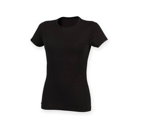 Skinnifit SK121 - Camiseta de algodão feminino Preto