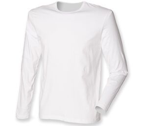 SF Men SF124 - Camiseta de mangas compridas masculinas Branco