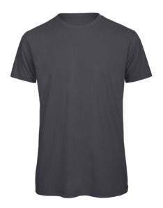 B&C BC042 - Camiseta masculina de algodão orgânico Cinzento escuro