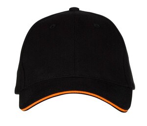 Black&Match BM911 - Cap de sanduíche de 6 painéis Black/Orange