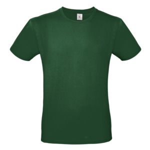 B&C BC01T - Camiseta masculina 100% algodão Verde garrafa