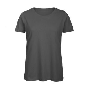 B&C BC02T - Camiseta feminina 100% algodão Cinzento escuro