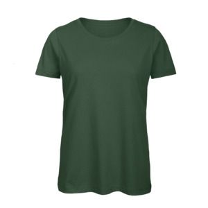 B&C BC02T - Camiseta feminina 100% algodão Verde garrafa