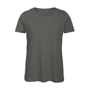 B&C BC02T - Camiseta feminina 100% algodão Millenium Khaki