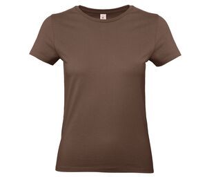 B&C BC04T - Camiseta Feminina 100% Algodão Chocolate