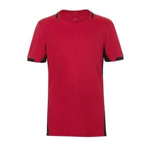 SOL'S 01719 - CLASSICO KIDS T Shirt Com Contraste Para Criança Vermelho / Preto