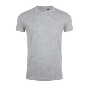 SOL'S 00580 - Imperial FIT T Shirt Justa De Gola Redonda Para Homem Cinzento matizado