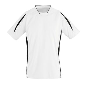 SOL'S 01638 - MARACANA 2 SSL Camisola Manga Curta Com Qualidade Para Adulto Branco / Preto