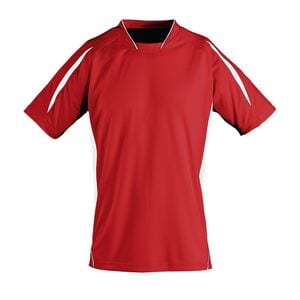 SOL'S 01638 - MARACANA 2 SSL Camisola Manga Curta Com Qualidade Para Adulto Vermelho / Branco