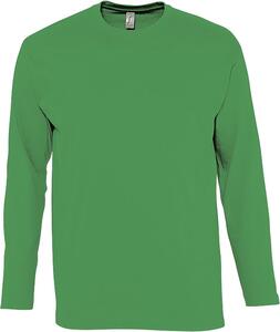SOL'S 11420 - MONARCH T Shirt De Gola Redonda E Manga Comprida Para Homem Verde dos prados
