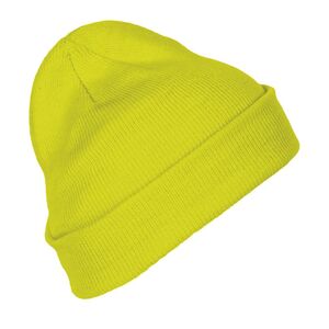 SOL'S 01664 - PITTSBURGH Gorro Com Dobra Amarelo Fluo