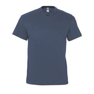 SOL'S 11150 - VICTORY T Shirt Com Gola Em «V» Para Homem Denim