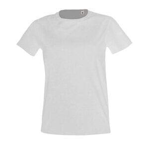 SOL'S 02080 - Imperial FIT WOMEN T Shirt Cintada De Gola Redonda Para Senhora Branco