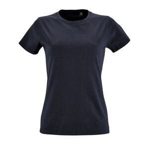 SOL'S 02080 - Imperial FIT WOMEN T Shirt Cintada De Gola Redonda Para Senhora Azul profundo