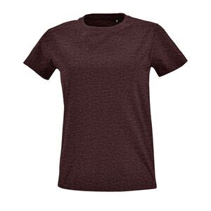 SOL'S 02080 - Imperial FIT WOMEN T Shirt Cintada De Gola Redonda Para Senhora Borgonha matizado