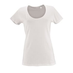 SOL'S 02079 - Metropolitan T Shirt Com Decote Redondo Para Senhora Branco