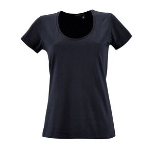 SOL'S 02079 - Metropolitan T Shirt Com Decote Redondo Para Senhora Azul profundo