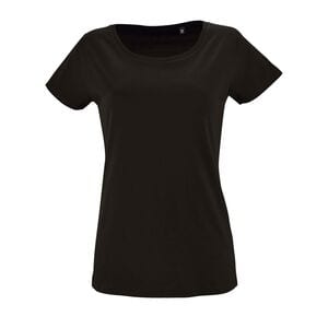 SOL'S 02077 - Milo Women T Shirt De Manga Curta Para Senhora Preto profundo