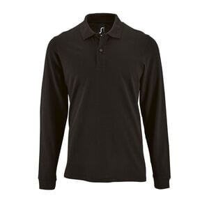 SOL'S 02087 - Perfect Lsl Men Polo Piqué De Manga Comprida Para Homem Preto