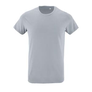 SOL'S 00553 - REGENT FIT T Shirt Justa De Gola Redonda Para Homem Cinza Puro