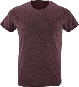 SOL'S 00553 - REGENT FIT T Shirt Justa De Gola Redonda Para Homem Borgonha matizado